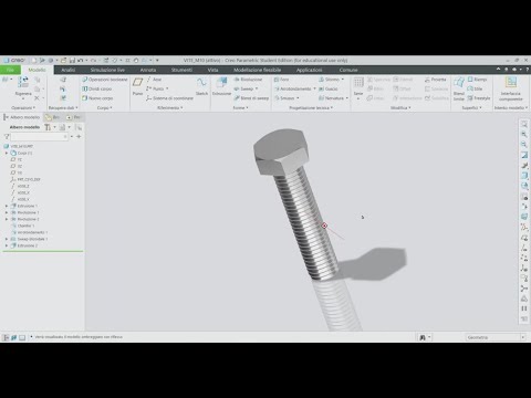 Highly realistic screw with Creo PTC