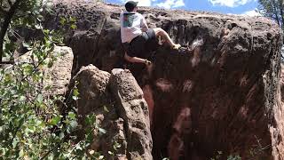 Video thumbnail of Campus Problem, V4. Sedona