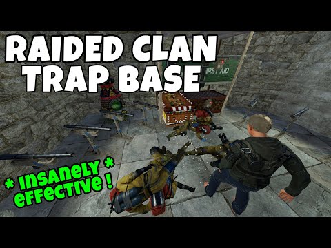 RUST | MAKING A TRAP BASE INSIDE A CLANS RAIDED BASE!
