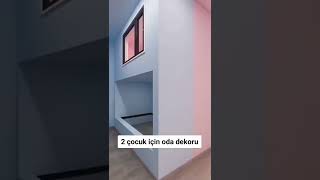 2 çocuk için çocuk odası dekorasyonu