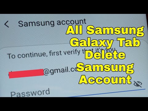 Remove Samsung Account without Password. All Samsung Tablet Models.