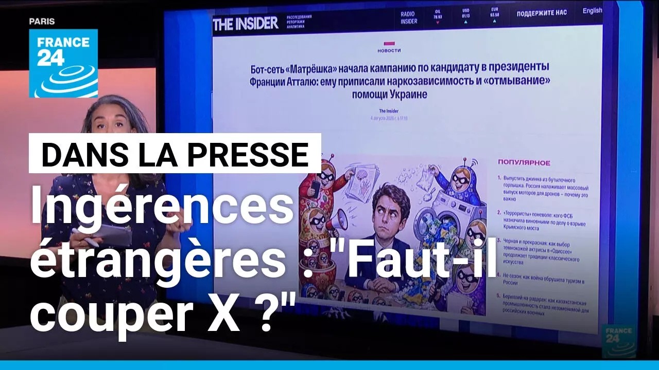 Illustration: Ingérence russe : Philippe, Attal, Glucksmann ciblés par une campagne de désinformation pour 2027