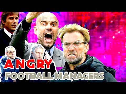 Angry Football Coaches - Crazy Reaction - Angry Moments ft. Mourinho, Jurgen Klopp, Pep Guardiola