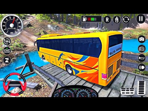 Real Bus Uphill Driving - Offroad Coach Bus Drive 3D Simulator - (Bus Game) - Android Gameplay
