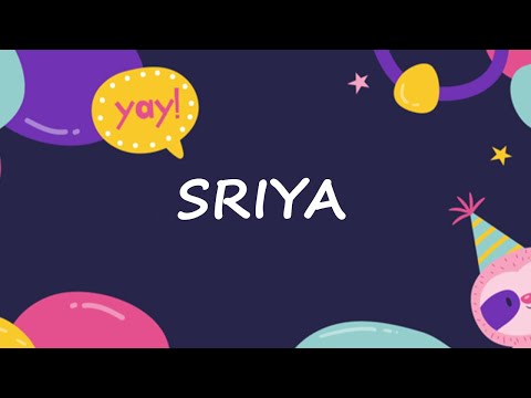 Happy Birthday to Sriya - Birthday Wish From Birthday Bash