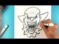 How To Draw SCARY CLOWN ART