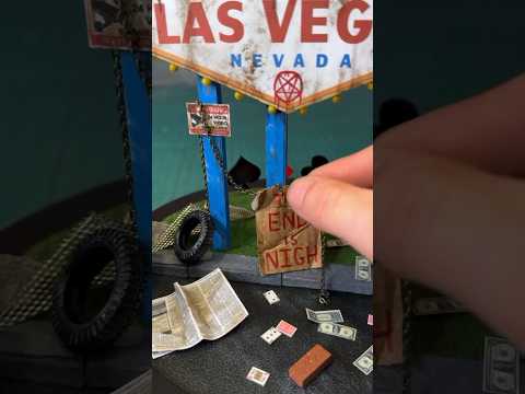 Miniature abandoned Las Vegas sign - Reveal!! #miniature #lasvegas #fallout #handmade #america