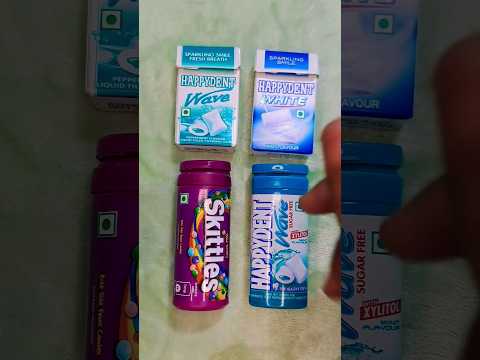🌈Skittles gems🍬 vs HAPPYDENT Wave 👋 #shortsvideo #shorts #youtubeshorts #youtube #unboxing #cadbury