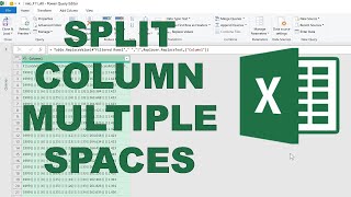 Power Query: split column by delimiter with multiple spaces