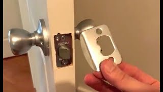 How to install a standard Door Knob -  FAST & EASY!
