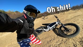 I overheated the enduro ebike on a scketchy mountain ride( with uncle sam)