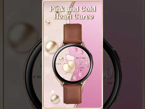 Pink and Gold Heart_Watchface Video