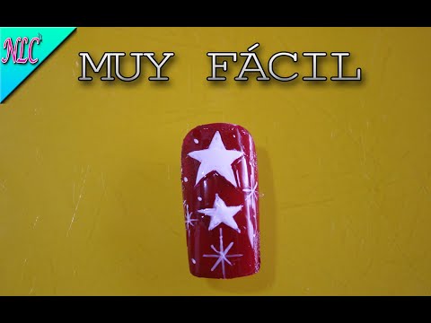 COMO HACER ESTRELLAS FÁCIL PARA UÑAS PRINCIPIANTES – HOW TO MAKE STARS – NLC