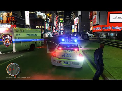 GTA IV - LCPDFR 1.1🚔 - LCPD/NYPD - Large Disturbance/Wanted Suspects On The Run - 4K