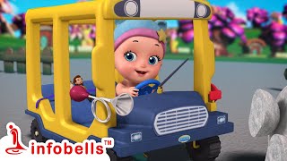 The Wheels On The Bus Go Round and Round - Pretend Play | Nursery Rhymes &amp; Baby Songs | Infobells