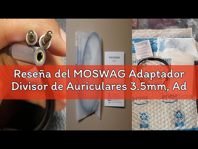 Vídeo relacionado con MOSWAG - Adaptador jack 3,5 mm hembra a 6,35 mm dorado, 2 paq. para guitarra, móvil, PC, portátil