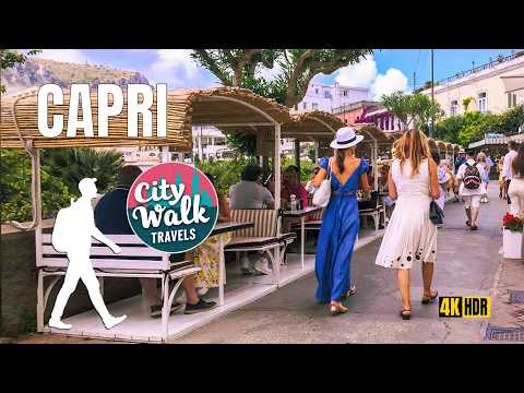 Capri, Italy 🇮🇹 Walk | Real-Time 4K HDR (Natural Sound) | Anacapri • Marina Grande • Faraglioni