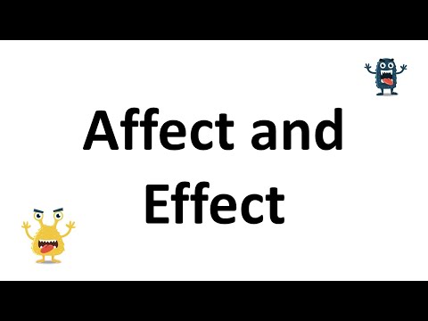 Affect or Effect?
