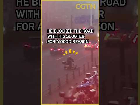 Why this Chinese man went viral for blocking the road
