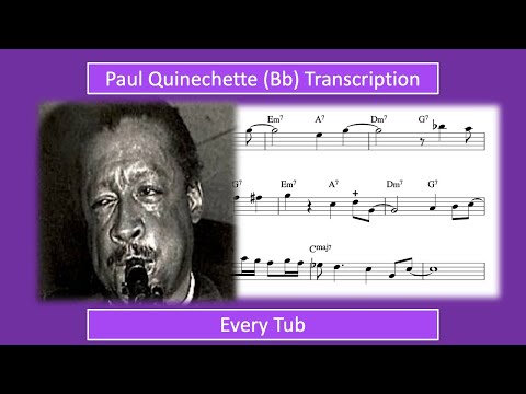 Paul Quinichette – Every Tub (Bb) Transcription