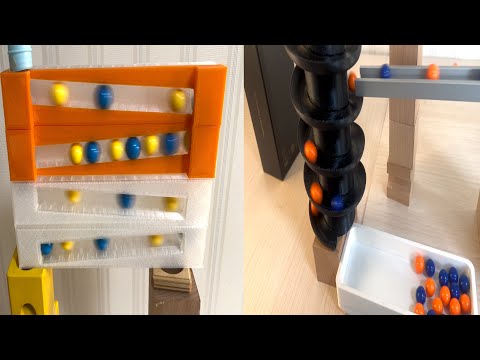 Marble Run ☆ Snake-shaped wooden track +3D printed track