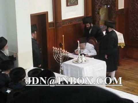 Menorah Lighting With the Tosher Rebbe