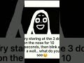 LOOK AT 3 DOTS       TRY NOT BLINK WHEN STARING AT DOTS THEN LOOK AT THE WALL AND BLINK