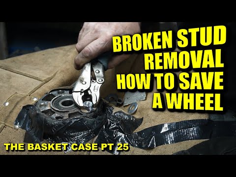 HOW TO REMOVE BROKEN WHEEL BOLTS SHEARD OFF INSIDE THE WHEEL, REMOVE SEALED WHEEL BEARINGS EASY WAY