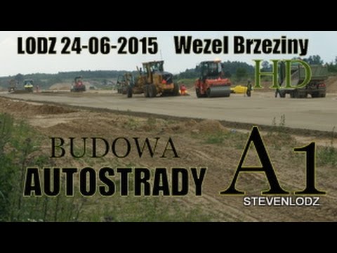 Koparki - Walce - Równiarki - Excavators - Bagger - Autostrada A1 Łódź☆ Highway A1☆ ᴴᴰ