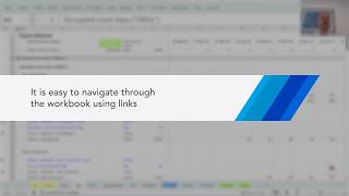 2  It is easy to navigate through the workbook using links