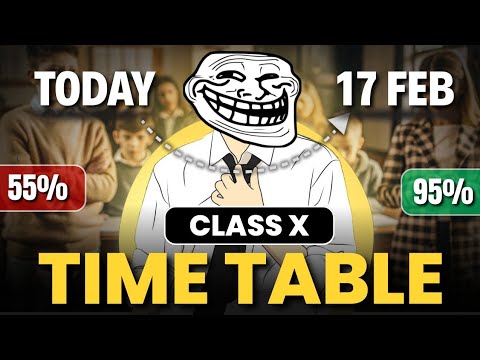 Final timetable for Class 10 🔥| Toppers Timetable for class 10 | Must Watch 💀