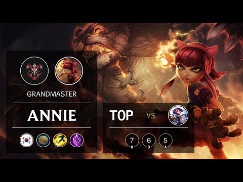 Annie Top vs Fiora - KR Grandmaster Patch 9.15
