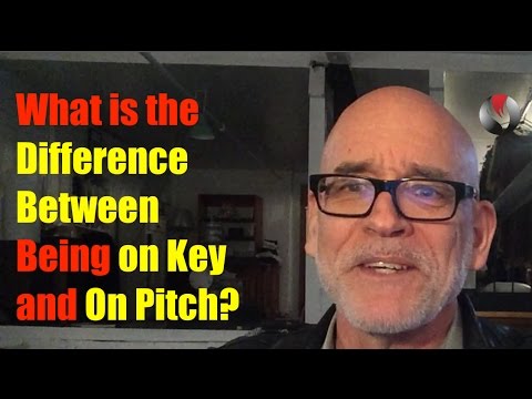 What is the difference between being on key and on pitch?