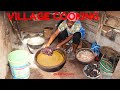 HOT EBA & SPICY DRY OKRA SOUP AFRICAN VILLAGE COOKING BY LEAH SCREEN... | TRADITIONAL FOOD!! #food