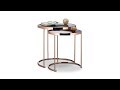 Table d’appoint ronde console cuivre Noir - Verre - Métal - 50 x 51 x 50 cm