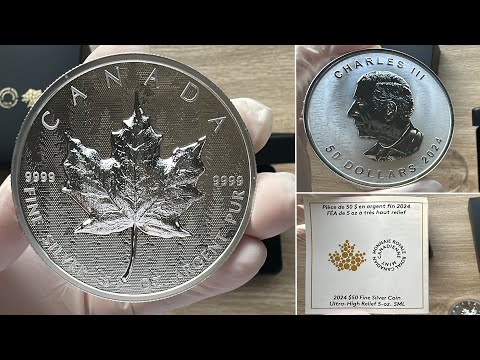 $50 Pure Silver Coin – Ultra High Relief 5 oz. SML