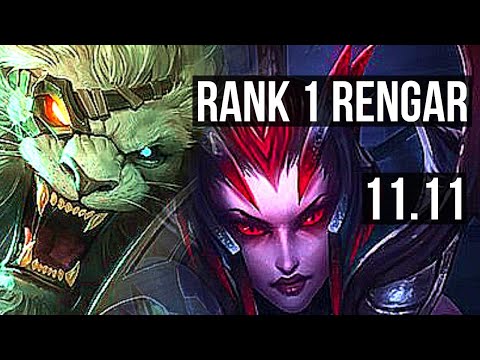 RENGAR vs ELISE (JUNGLE) | Rank 1 Rengar, 8/0/2, 1.7M mastery, 1000+ games | TR Challenger | v11.11