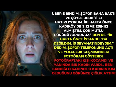 Uber, beni ve kocamı bir otele bıraktığını söyledi.Fotoğrafta onunla birlikte olan kadını gördüğümde