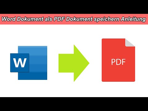 Word Dokument in PDF Datei speichern Anleitung – DOCX oder DOC Datei als PDF umwandeln