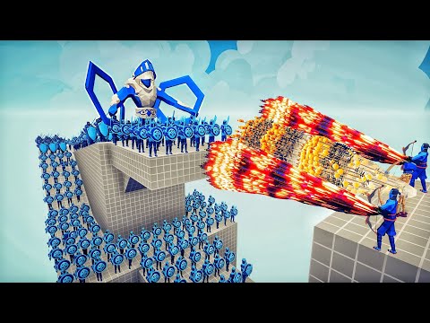 100x ICE ARMY + ICE GIANT vs 3x EVERY GOD - Totally Accurate Battle Simulator TABS