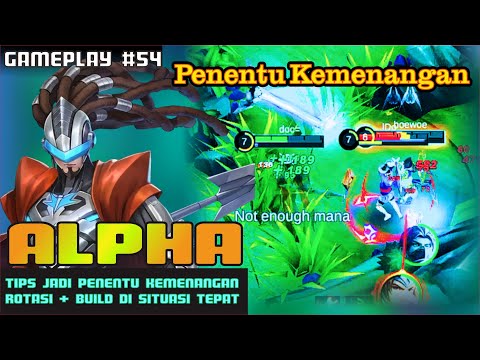 ALPHA PENENTU KEMENANGAN - TUTORIAL ALPHA OFFLANE - BUILD TOP GLOBAL ALPHA - MOBILE LEGENDS