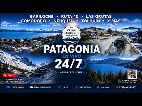 🔴 PATAGONIA LIVE cam 24/7 | Bariloche, Ruta 40, Las Grutas, Comodoro, Neuquén and more | Clima