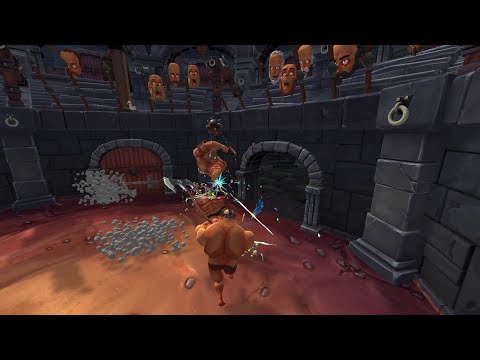 I test my endurance in Gorn VR's Endless Mode.