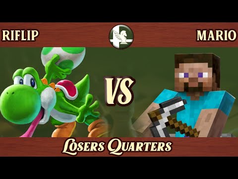 Riflip (Yoshi) vs Mario (Steve) - West Towne Brawl 87 Losers Quarters