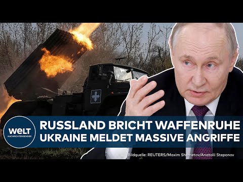 PUTINS KRIEG: Heftige Angriffe von Russland! Ukraine meldet Bruch der Waffenruhe über Ostern