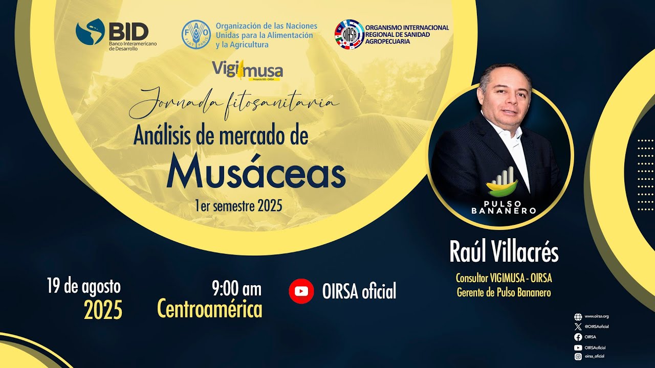 Jornada Fitosanitaria sobre Análisis del Mercado de Musáceas - 1er semestre 2025
