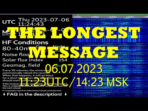 UVB-76 THE LONGEST VOICE MESSAGE (06.07.2023) 11:23 UTC