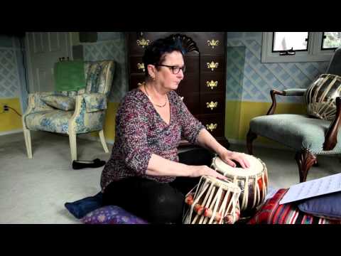 Mona's beginner tabla playing