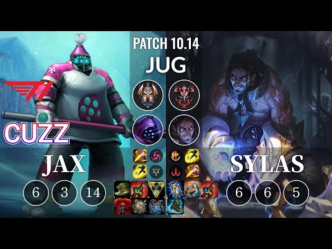 T1 Cuzz Jax vs Sylas Jungle - KR Patch 10.14