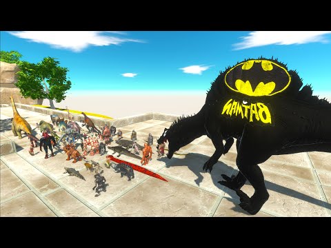 RACE TO ESCAPE FROM BATMAN SPINOSAURUS - Animal Revolt Battle Simulator
